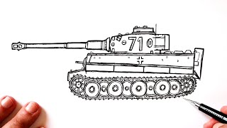 How to draw a TANK Tiger