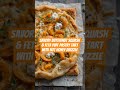 Savory Butternut Squash & Feta Puff Pastry Tart with Hot Honey Drizzle