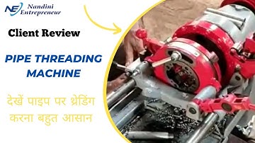 Pipe Threading Machine working @7303907003