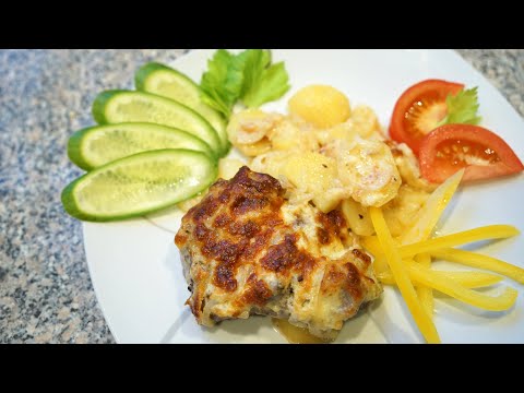 FRENCH-STYLE MEAT with potatoes. A very tasty dish.