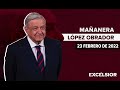 Mañanera de López Obrador, conferencia 23 de febrero de 2022