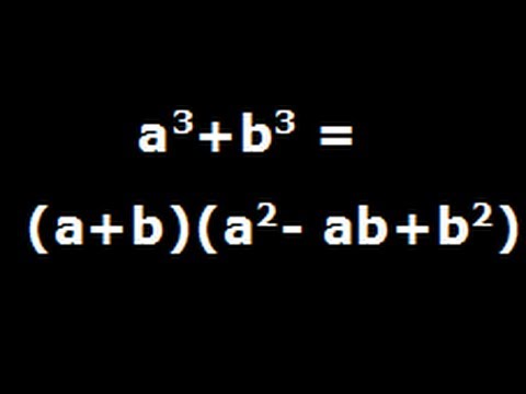 A Cube Plus B Cube - Algebra Identity Derivation