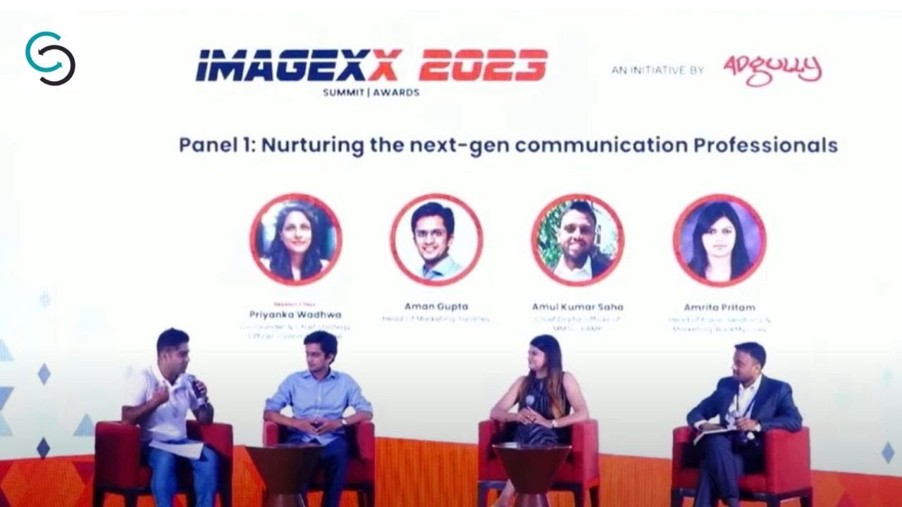 Aman Dhall moderating “Nurturing the next-gen communication professionals” at IMAGEXX 2023. Part 3