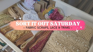 ✨ Sort It Out Saturday: Fabric Scraps, Lace & Trims ✨ Junk Journal Supplies Organization Ideas