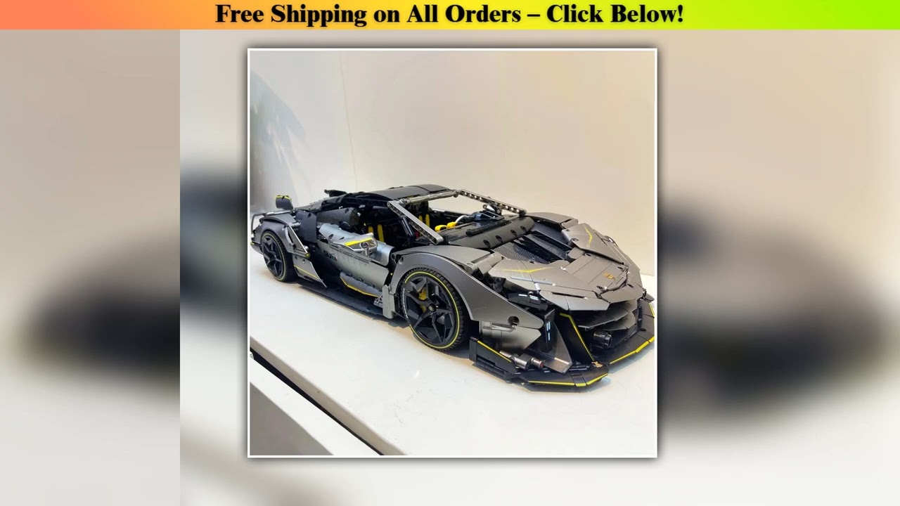 Technical Series One Off Concept Sports Car Building Block City Mechanical Speed Racing Vehicle