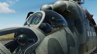 DCS Mi24 полёт  Ми24П Лётчики Ассы высшего класса 4K