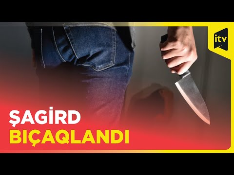 Gəncədə şagird məktəbin önündə bıçaqlanıb