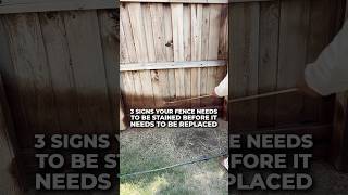 1️⃣ sprinkler heads hitting the fence directly every morning 2️⃣ staining with the wrong pro