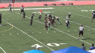 20140913 (G2) - Nighthawks vs. Wolverines Black (Flag) 37 of 51 (Defense)Run right.Tackle:Dominic