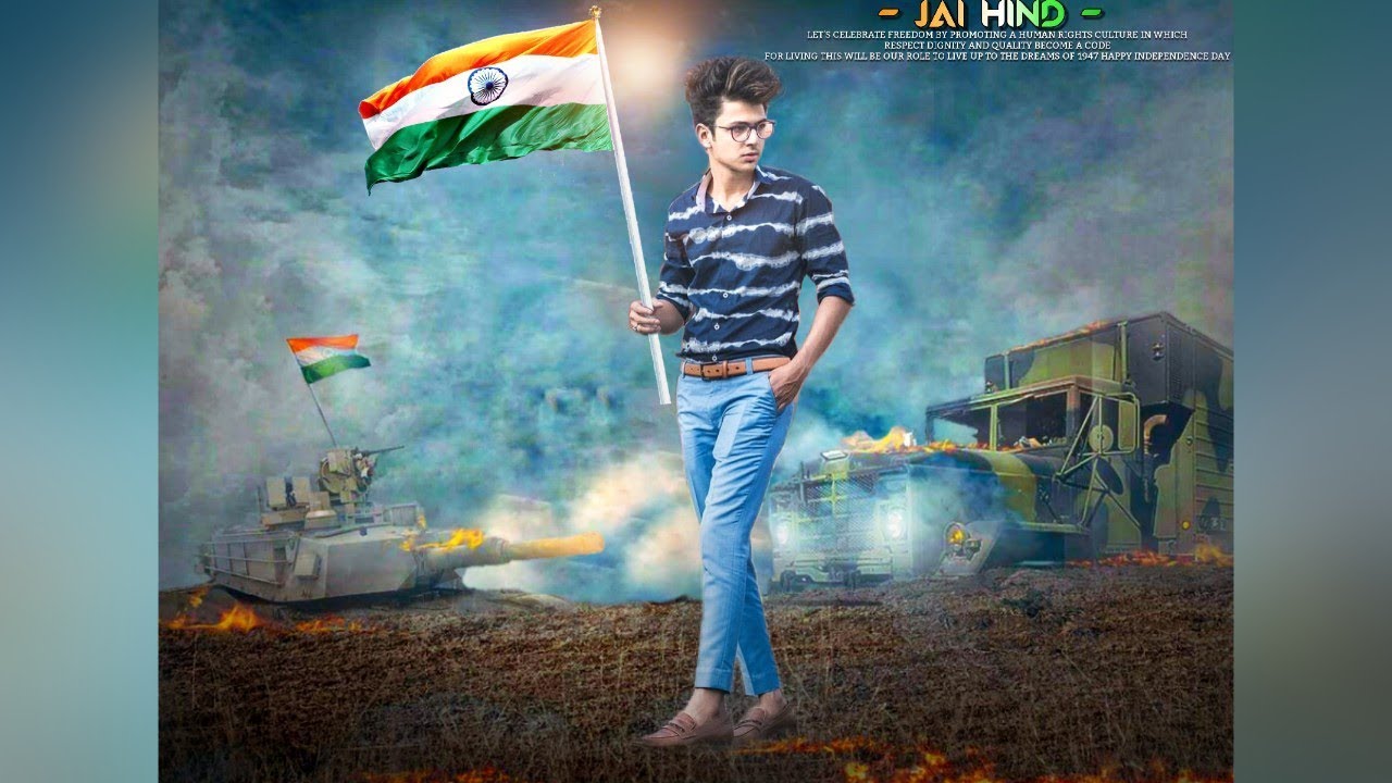 Independence day photo editing 2018 | 15 August photo editing | Picsart new editing | MY Hindi SRL