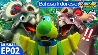 【GOGODINO EXPLORERS II】EP02 Diabloceratop yang Mengerikan | Kartun Anak | Lagu | Musim 4 | Indonesia