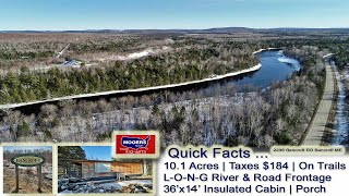 SOLD! Cabin On A River In Maine YouTube Video | 10 Acres ME Land MOOERS REALTY