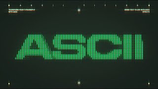 ASCII Pixel Typography | Premiere Pro Template