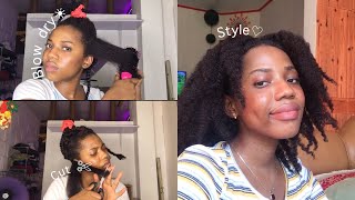 Blow dry, Cut and Style my Type 4 Hair || Hair routine | Braid Out on Type 4 Natural Hair.