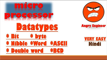 Data types | bit, nibble, byte, word, ascii, double word, BCD