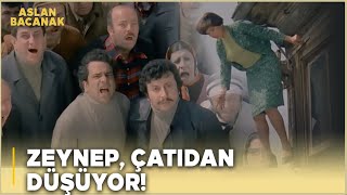 Aslan Bacanak Türk Filmi | Zeynep Çatıdan Düşüyor!