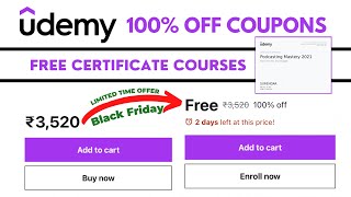 Udemy Black Friday Sale 2022 | Udemy Free Courses with Certificate | Udemy Coupon Code 2022