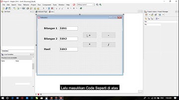 Tutorial Membuat Kalkulator sederhana menggunakan Delphi 2010