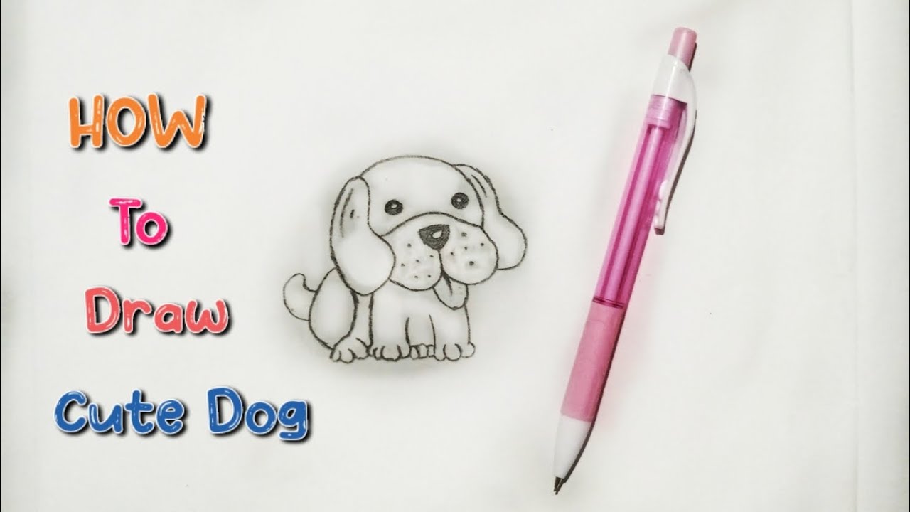 HOW TO DRAW CUTE DOG STEP BY STEP 💯 - YouTube