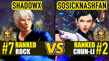 FF COTW ▰ SHADOWX (#7 Ranked Rock) vs SOSICKNASHFAN (#2 Ranked Chun-Li) ▰ High Level Gameplay