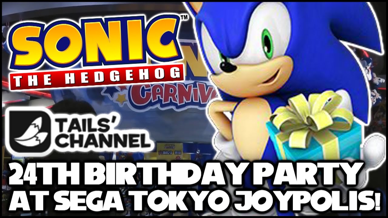 Sonic The Hedgehog 24th Birthday Party At Sega Tokyo Joypolis Announced Youtube - sonic tails birthday party roblox bliss events ltd