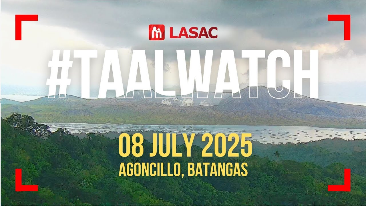 🔴 TAAL VOLCANO LIVE | 08 JULY 2025 | Alert Level 1