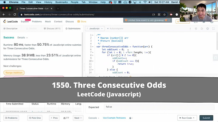 How to Solve "1550 Three Consecutive Odds" on LeetCode? - Javascript