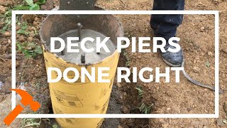How To Build Deck Piers To Last