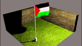 Animasi Bendera Palestina Berkibar