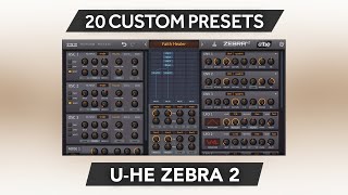 U-He Zebra2 20 Techno Sounds Modular Techno Presets