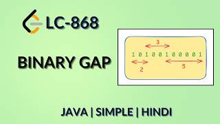 Binary Gap | Leetcode 868 | Java Hindi | Daily Leetcode Problem