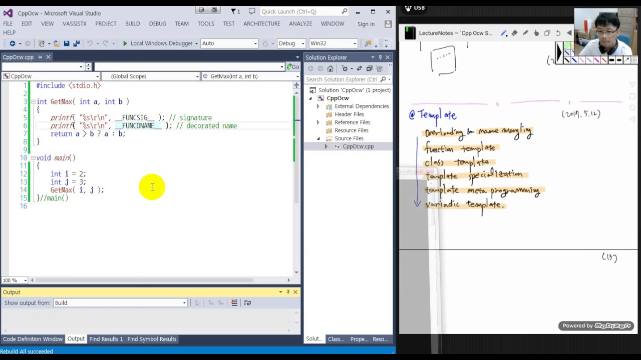 사이드커뮤니티 C++ template01 overloading and decoration - YouTube
