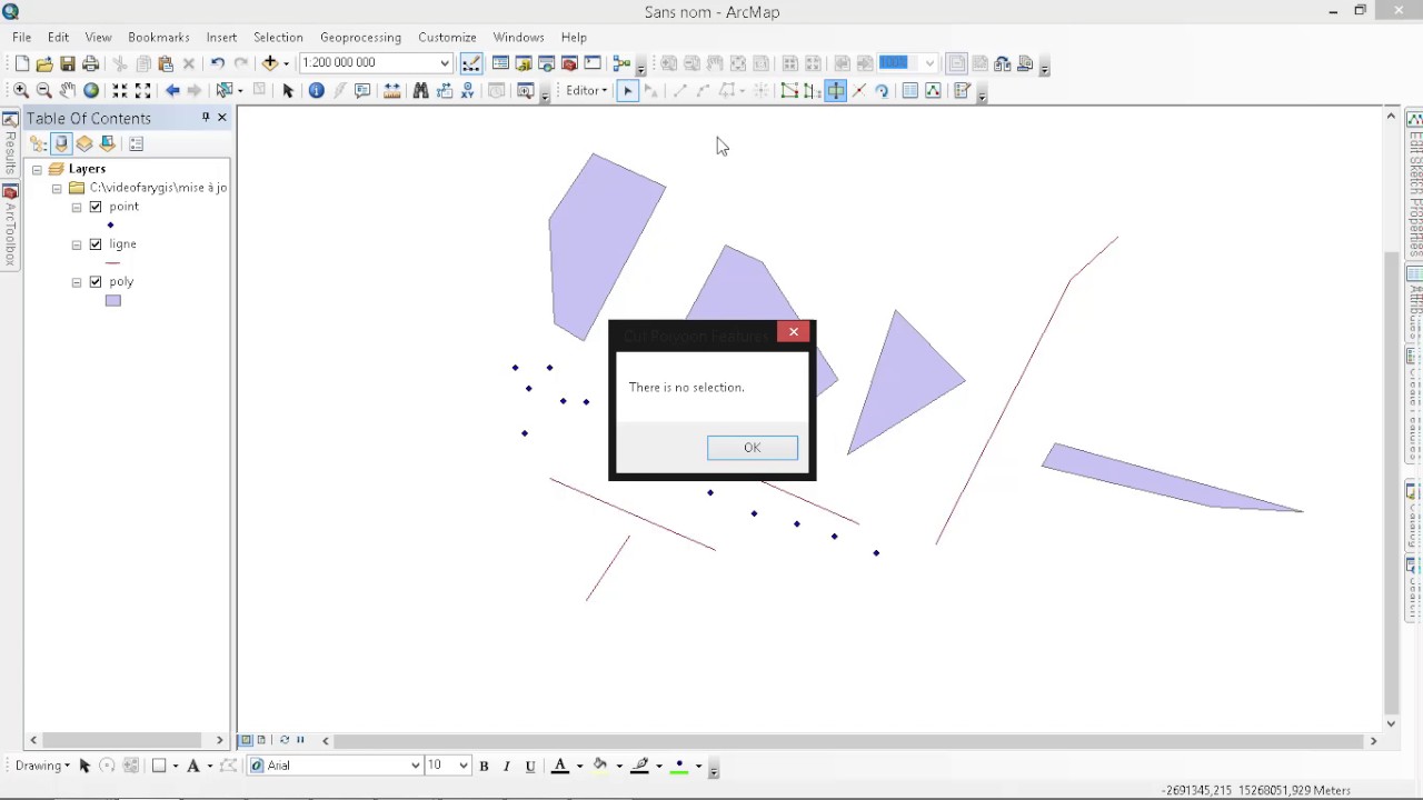 tuto ArcGis: Mise à jour-- cut polygons / couper des polygones - YouTube