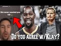 Klay Thompson Reacts to Kevin Durant's Comments about Leaving the Golden State Warriors