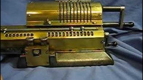 Awesome Retro Golden Odhner Mechanical Calculator Antique