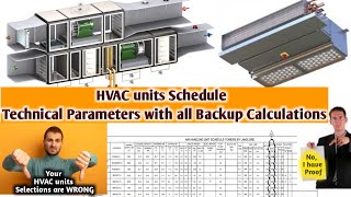 Information HVAC Design-Units Schedule all Technical Parameters with Backup Calculations l HVAC Units Selection Update