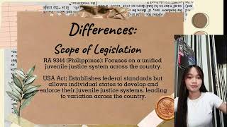 Comparing The Ra 9344 And Juvenile Delinquency And Prevention Act From United States Of America.