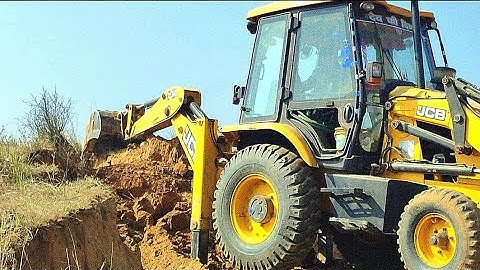 New Jcb 3dx machine Loading on Massey Di 241 and 1035 tractors trolley।Jcb cartoon video