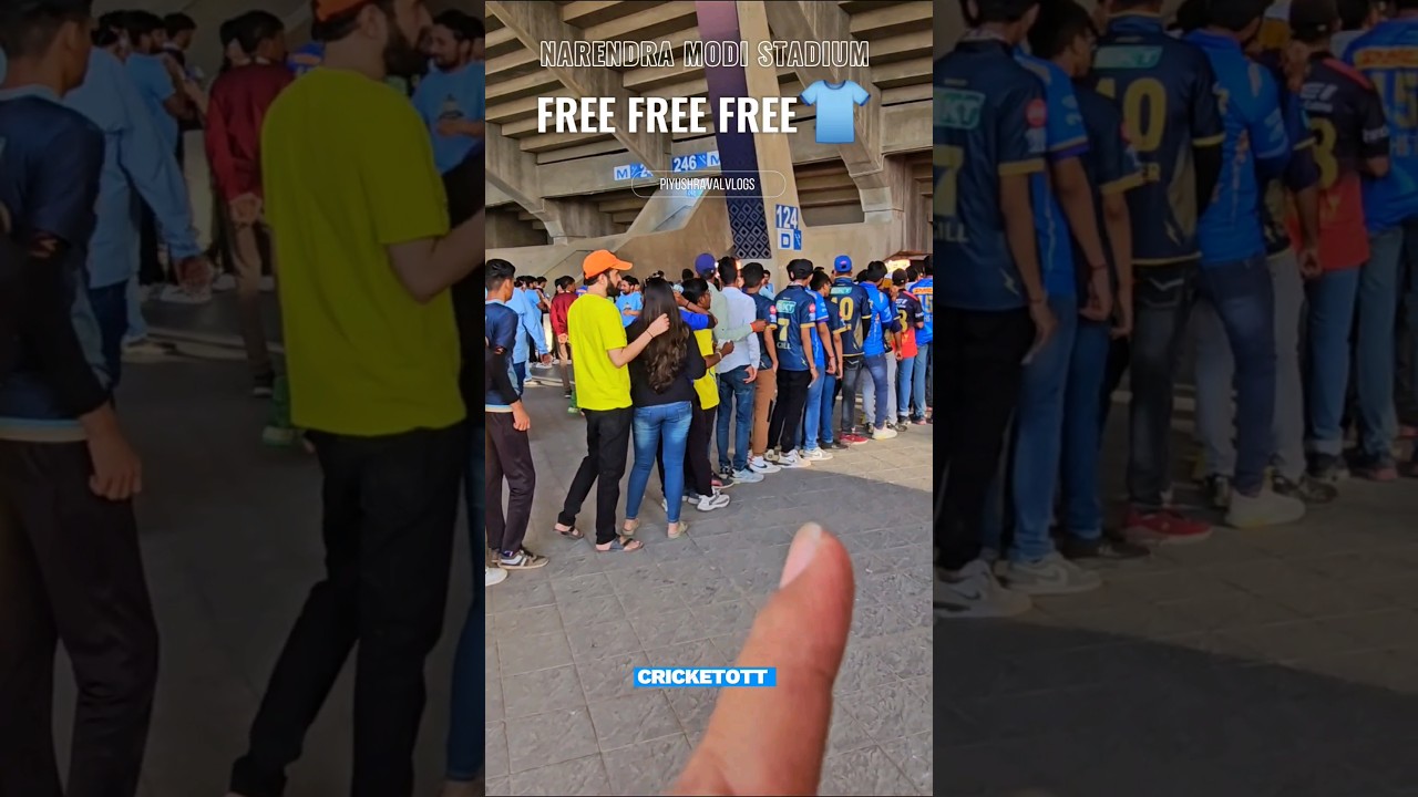 T shirts free free free at narendra modi stadium ❤️ 
