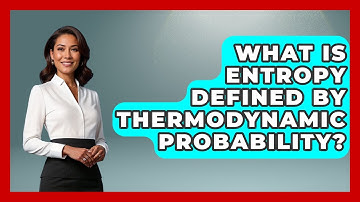 What Is Entropy Defined By Thermodynamic Probability? - Thermodynamics For Everyone
