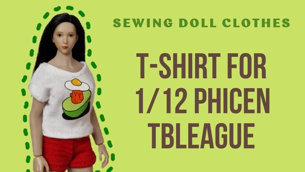 How to make 1/12 scale clothes: T-shirt for Phicen TBLeague