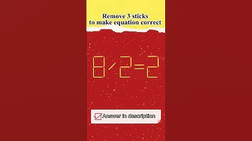 Мatchstick puzzle №355 Remove 3 sticks to make equation correct