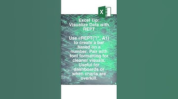 Make In-Cell Bar Charts with REPT! #excel #visualization