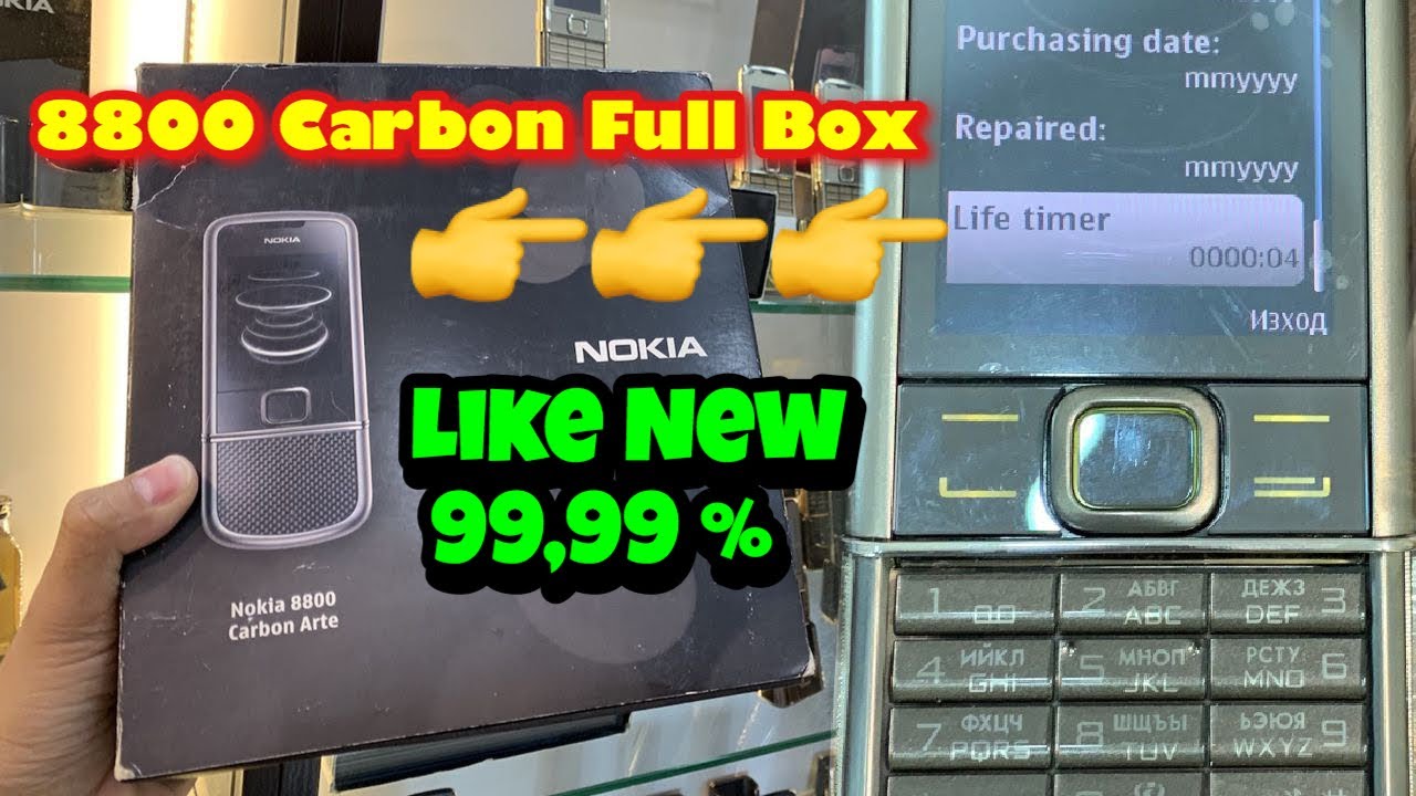 Nokia 8800 Carbon Full Box Zin Like New 99,99% Tính New Vẫn Được ( Nokia 8800 Carbon New )