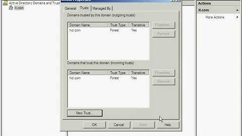 How to configure forest trust on server 2008