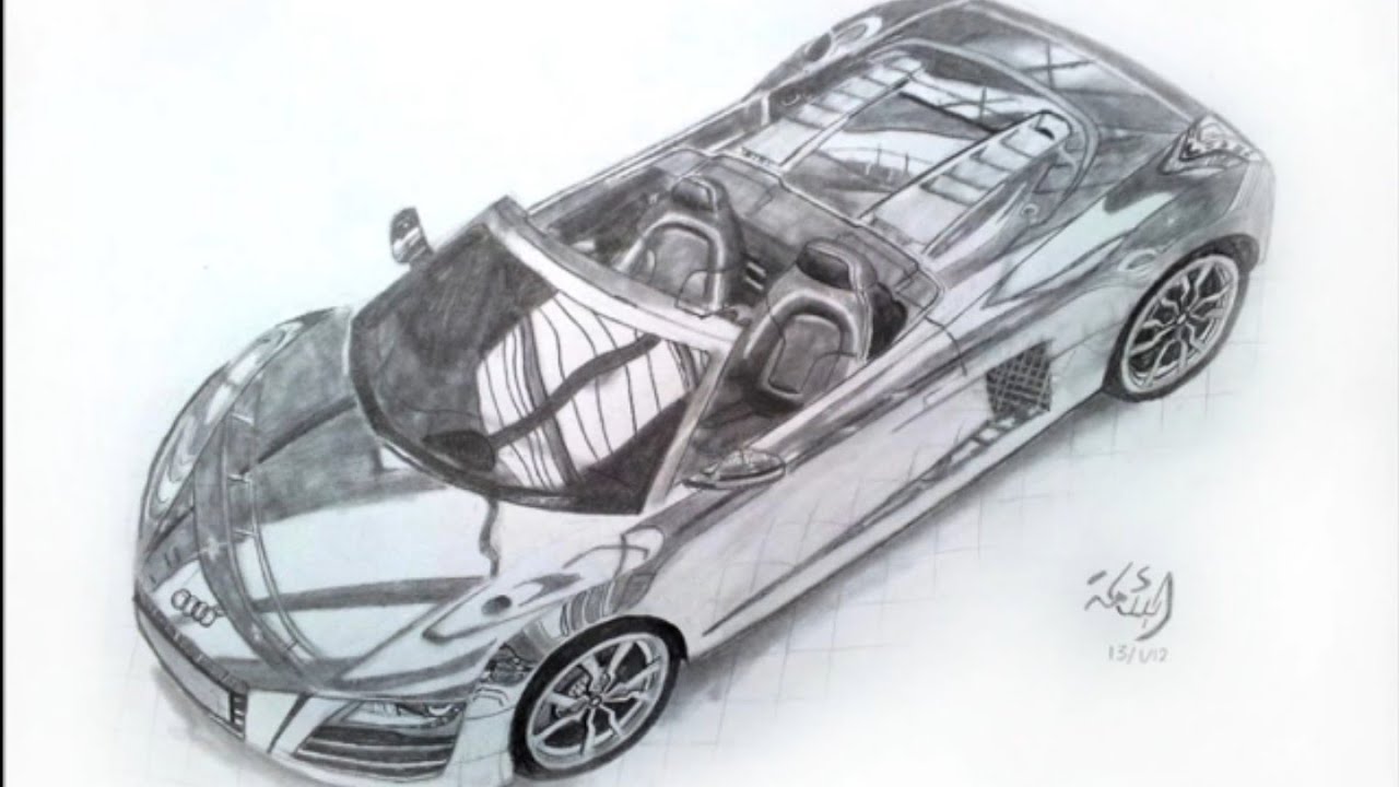 رسم فورد موستينج Draw Ford mostang 3D - YouTube