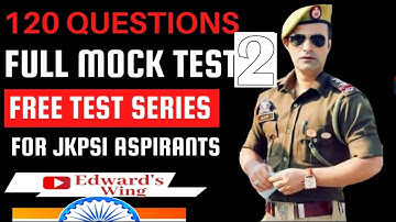 JKP SI || Free Full Length Mock Test - 2 | All Sections Covered with Required Weightage || Check it
