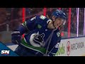Canucks ilya mikheyev converts in front to end 35game goal drought