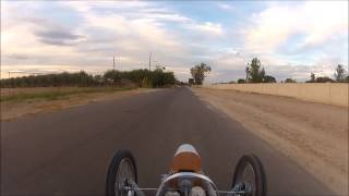 Side by Side Cyclekart speed run down the road