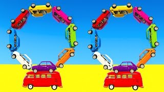 Learning Colors Video for Children Helicopters on Bus & Cars Toys for Kids Superheroes for Babies